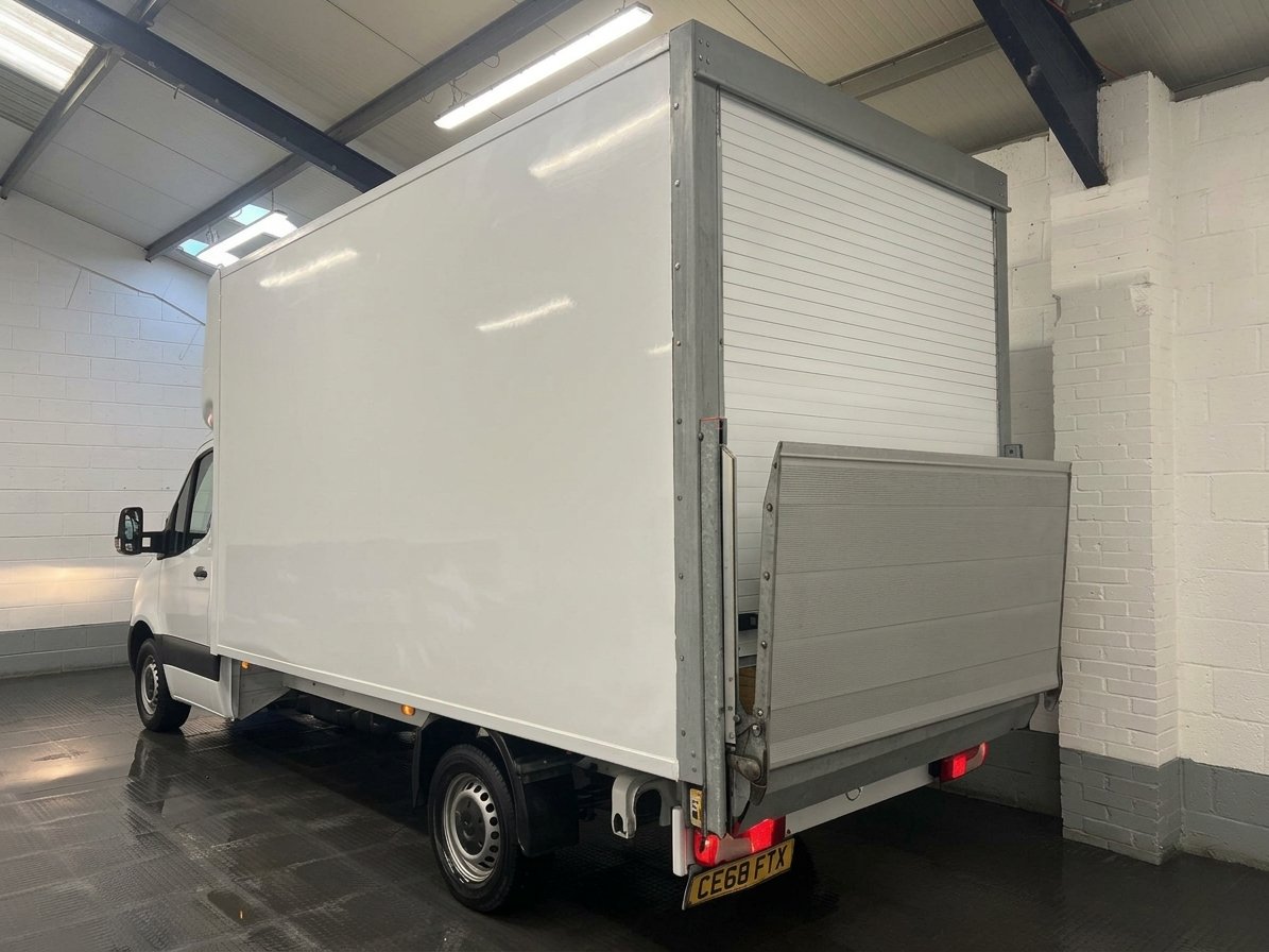2018 Mercedes-Benz Sprinter Luton Box Van — rear three-quarter view
