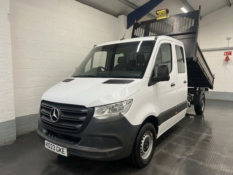 2023 Mercedes-Benz Sprinter Double Cab Tipper Van — front three-quarter view
