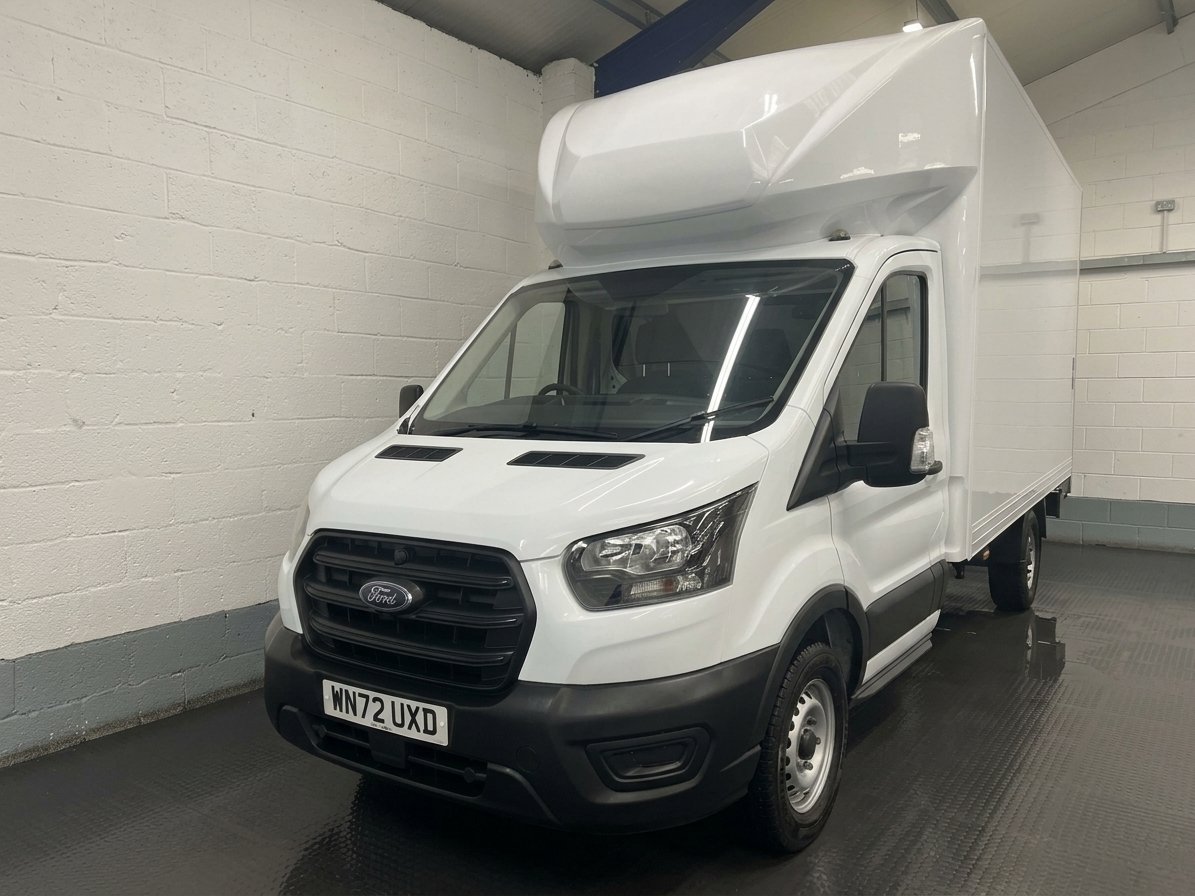 2022 Ford Transit Luton Box Van — front three-quarter view