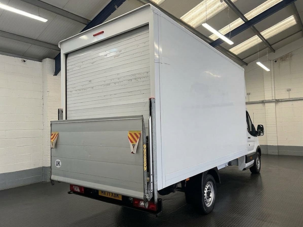 2021 Ford Transit Luton Box Van — rear three-quarter view
