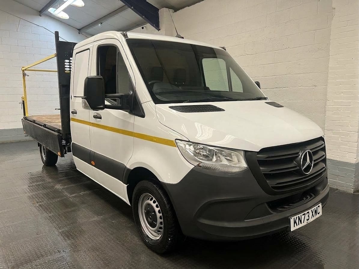 2023 Mercedes-Benz Sprinter Tipper Van — front three-quarter view