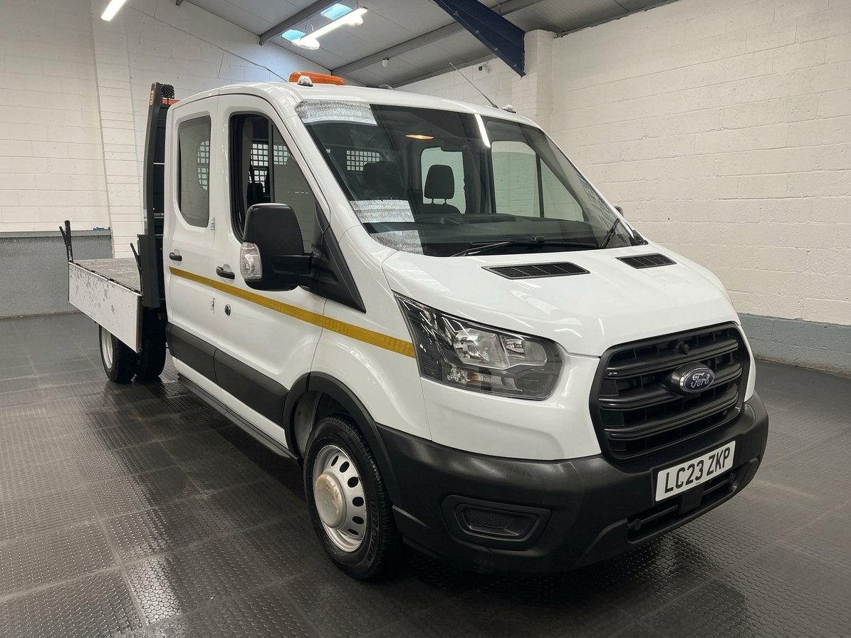 2023 Ford Transit Double Cab Tipper Van — front three-quarter view