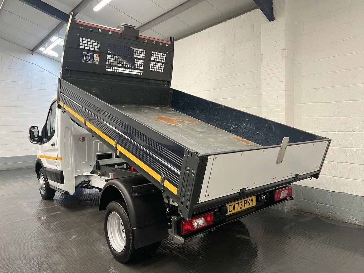 2023 Ford Transit Tipper Van — rear three-quarter view