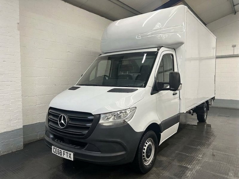 2018 Mercedes-Benz Sprinter Luton Box Van — front three-quarter view