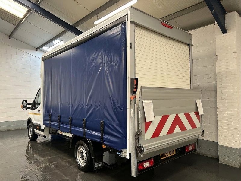 2023 Ford Transit CurtainSider Van — rear three-quarter view