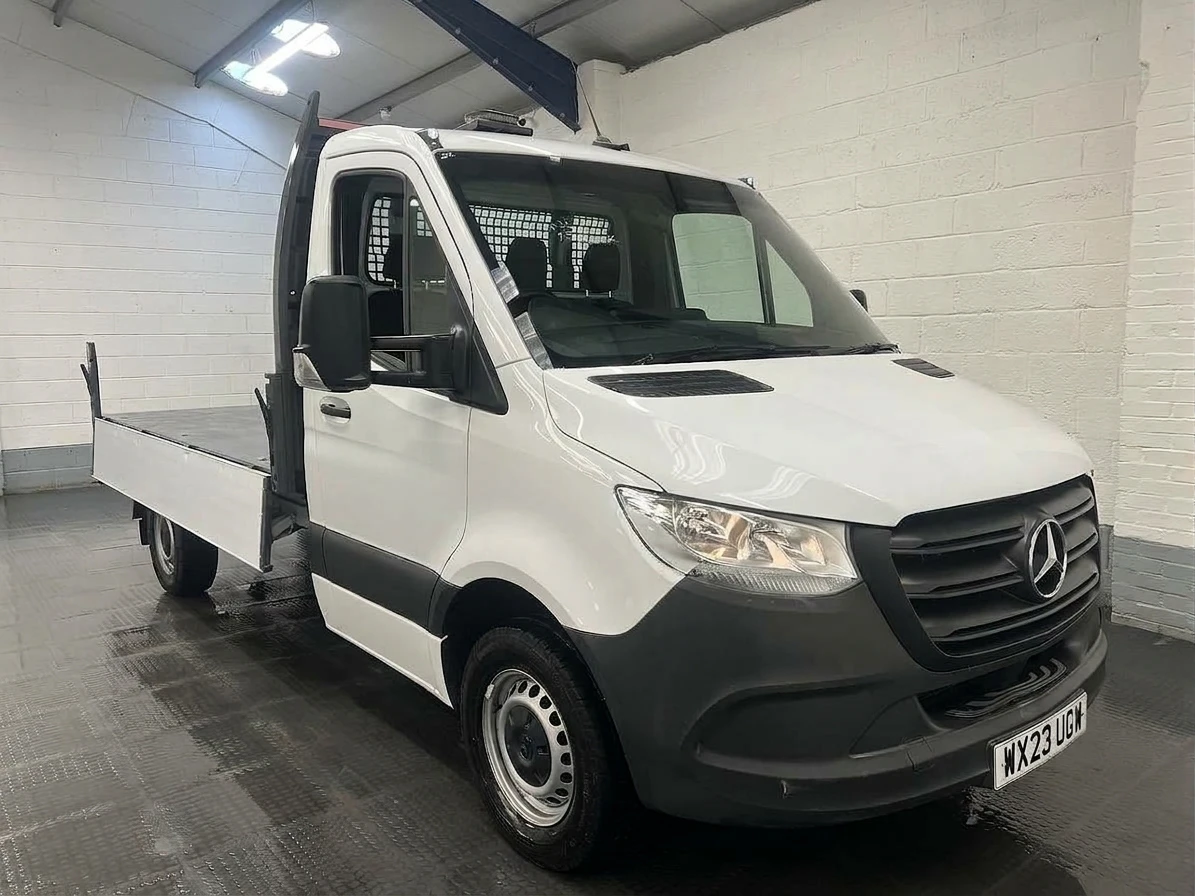 2023 Mercedes-Benz Sprinter Tipper Van — front three-quarter view