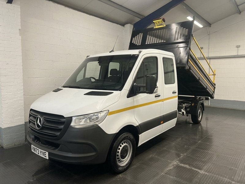 2023 Mercedes-Benz Sprinter Double Cab Tipper Van — front three-quarter view