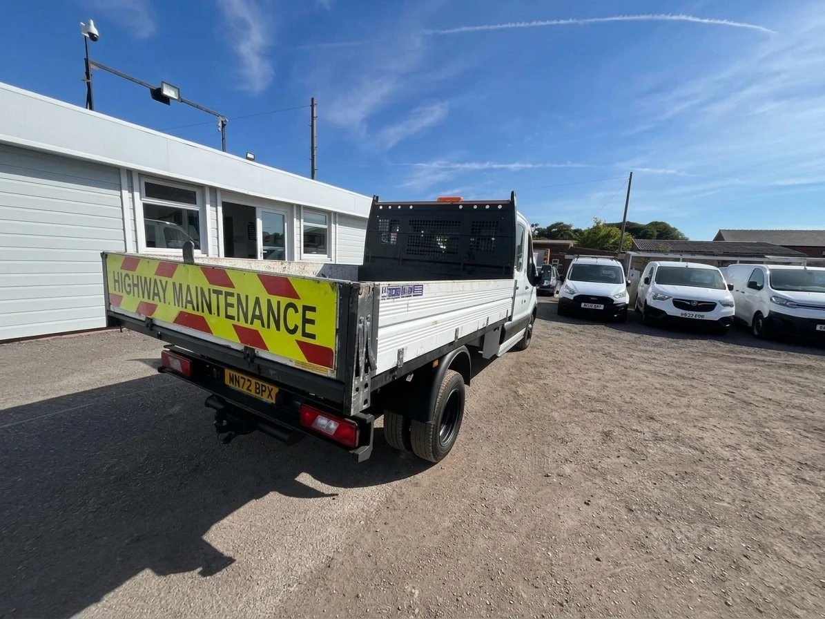 2022 Ford Transit Double Cab Tipper Van — rear three-quarter view