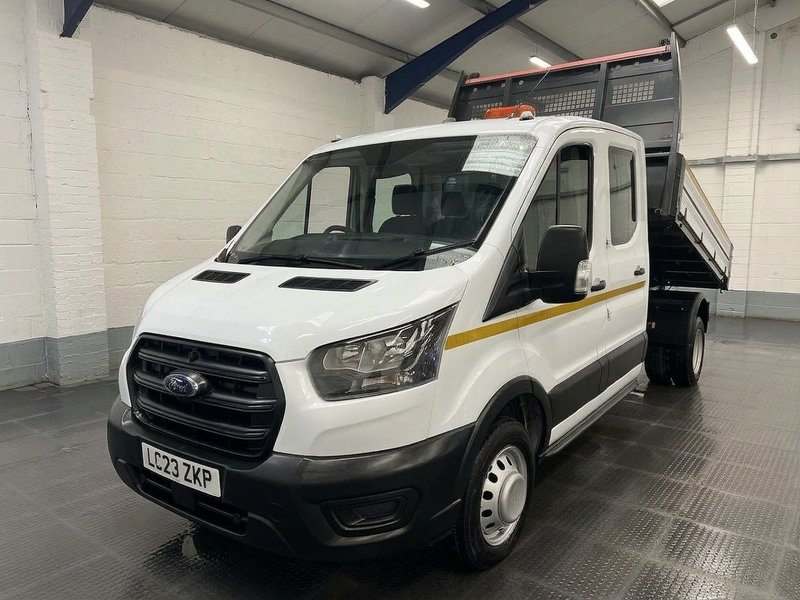 2023 Ford Transit Double Cab Tipper Van — front three-quarter view