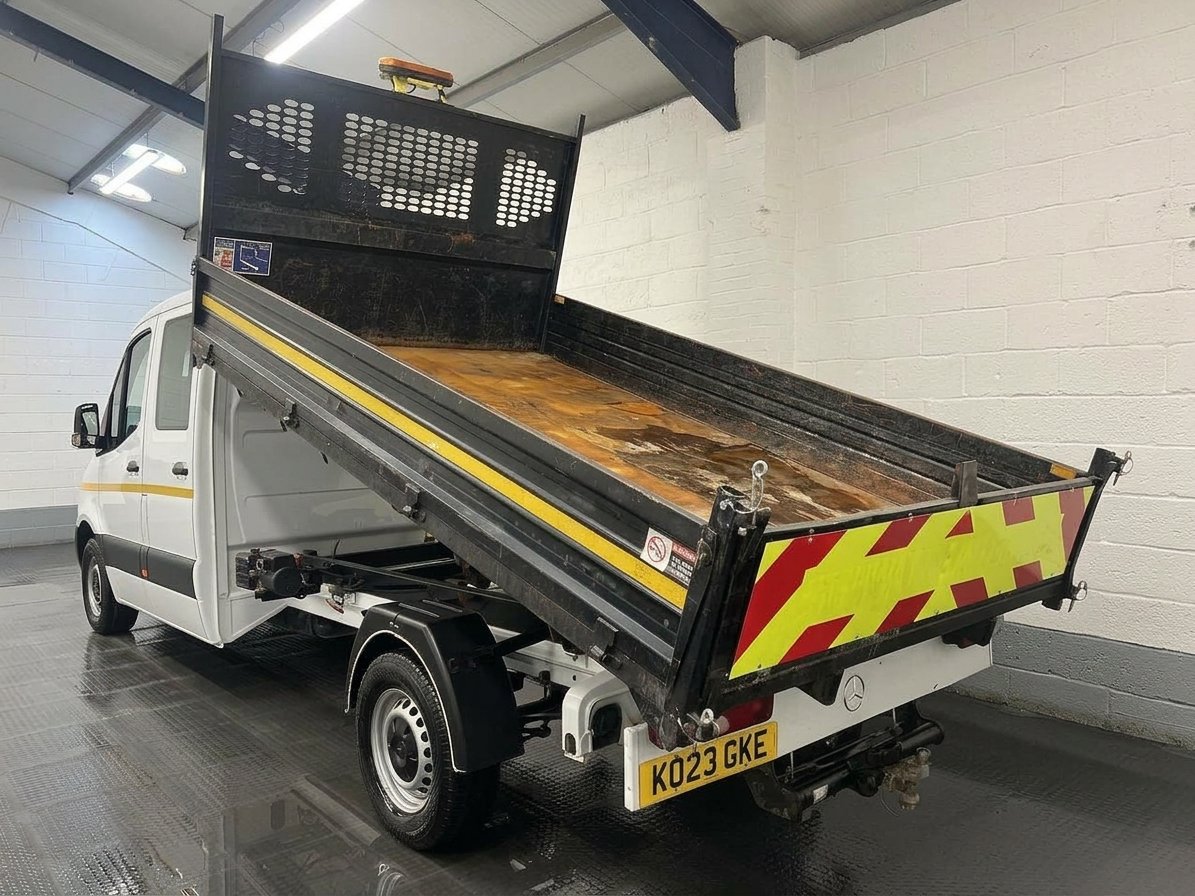 2023 Mercedes-Benz Sprinter Double Cab Tipper Van — rear three-quarter view