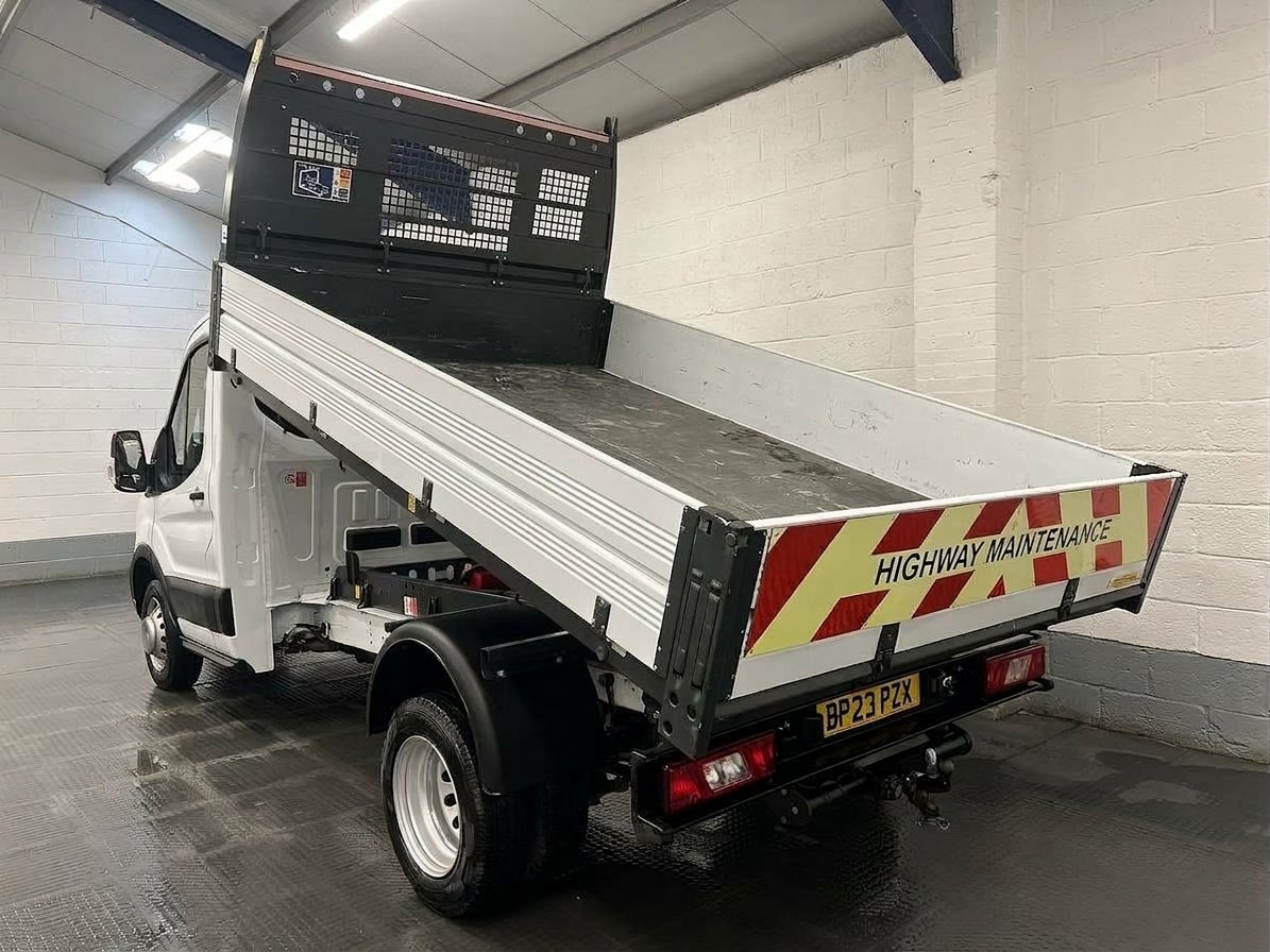 2023 Ford Transit Tipper Van — rear three-quarter view