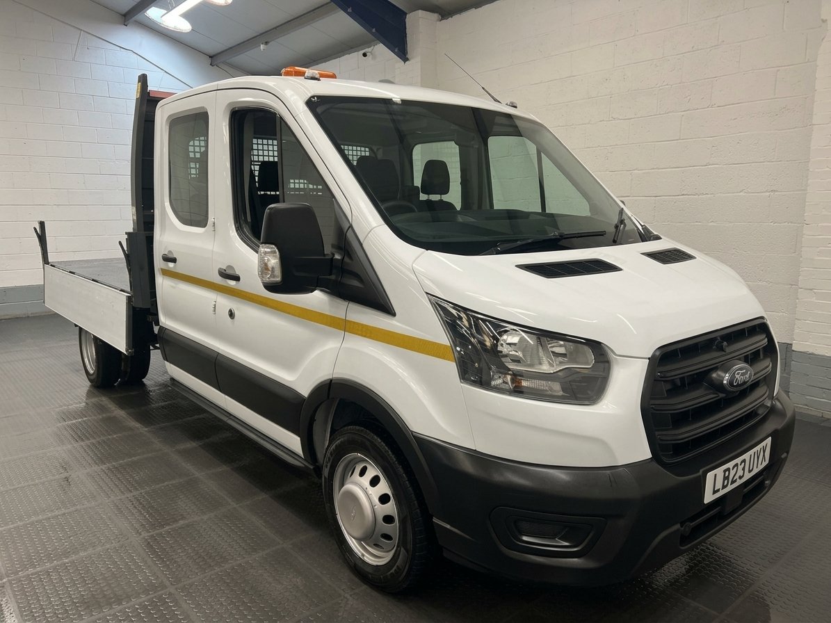 2023 Ford Transit Double Cab Tipper Van — front three-quarter view