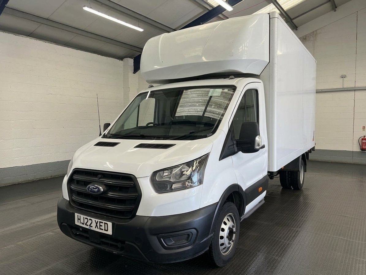 2022 Ford Transit Luton Box Van — front three-quarter view