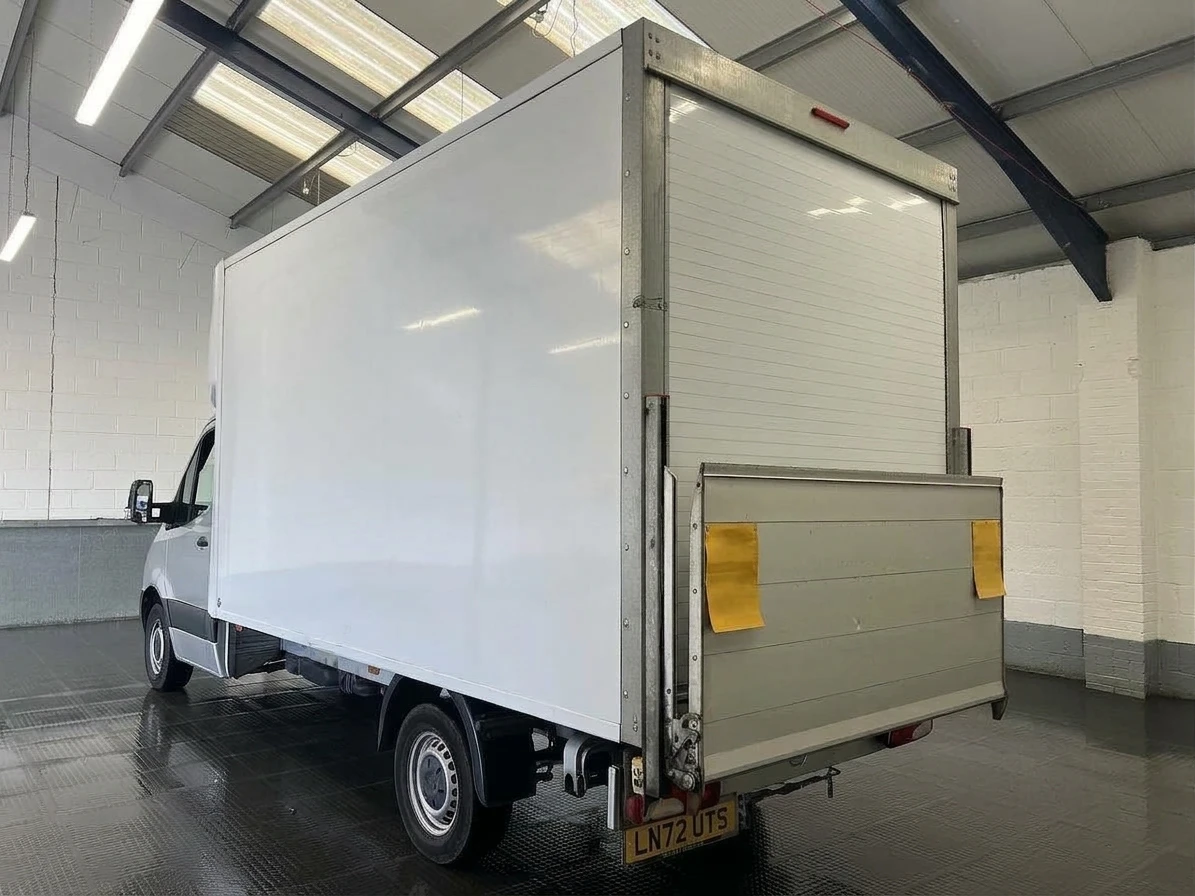 2022 Mercedes-Benz Sprinter Luton Box Van — rear three-quarter view