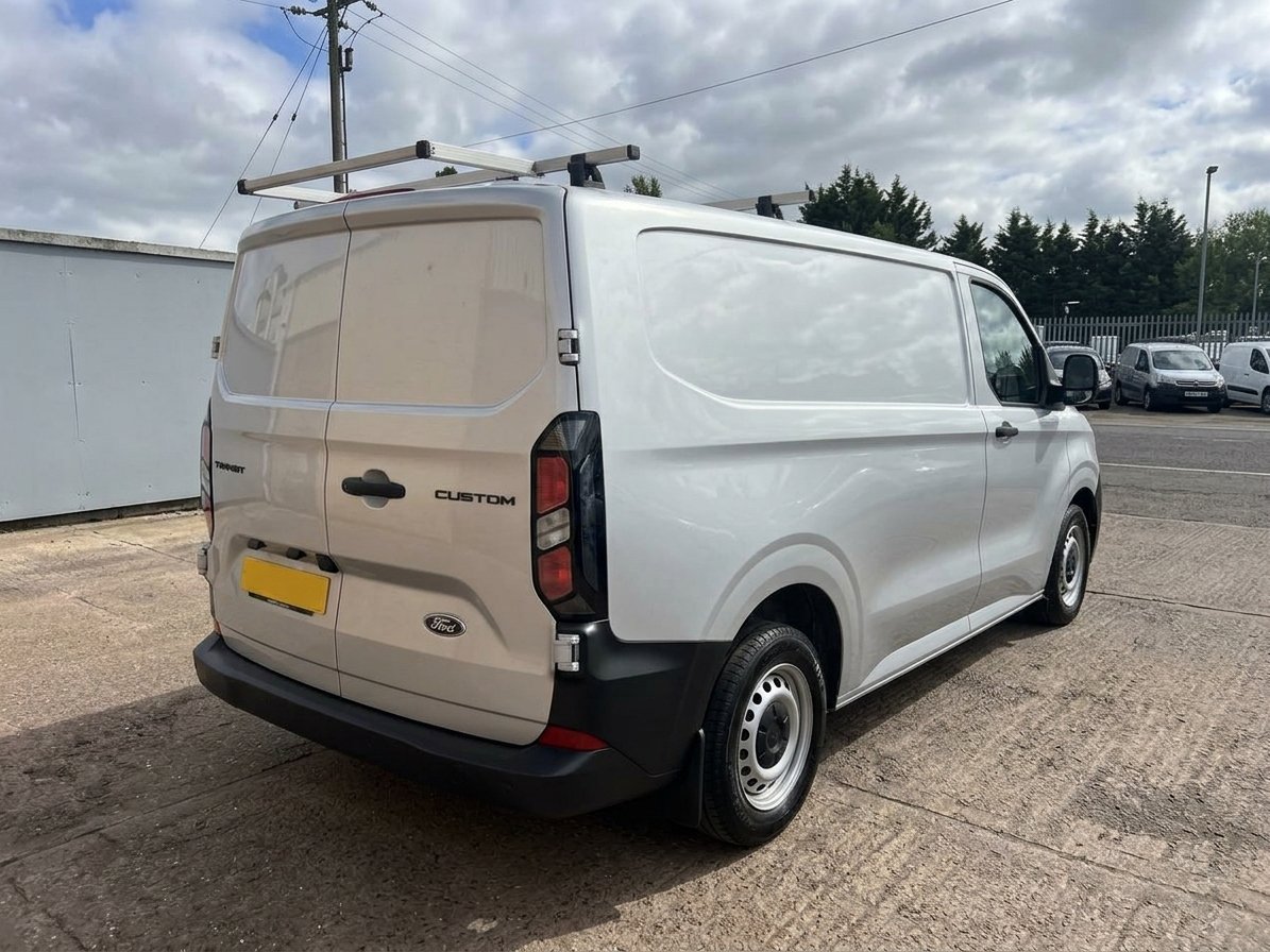 2025 Ford Transit Custom Panel Van — rear three-quarter view