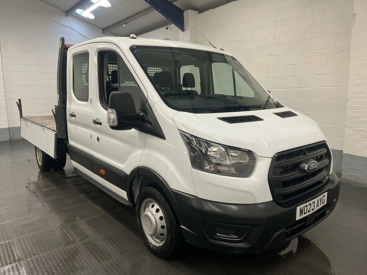 2023 Ford Transit Double Cab Tipper Van — front three-quarter view