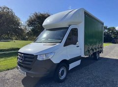 2022 Mercedes-Benz Sprinter CurtainSider Van — front three-quarter view