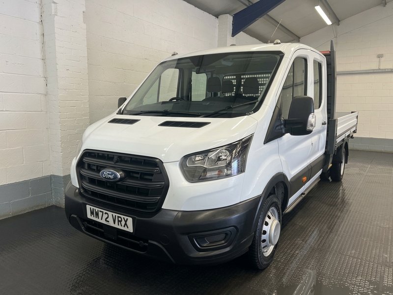 2022 Ford Transit Double Cab Dropside Van — front three-quarter view