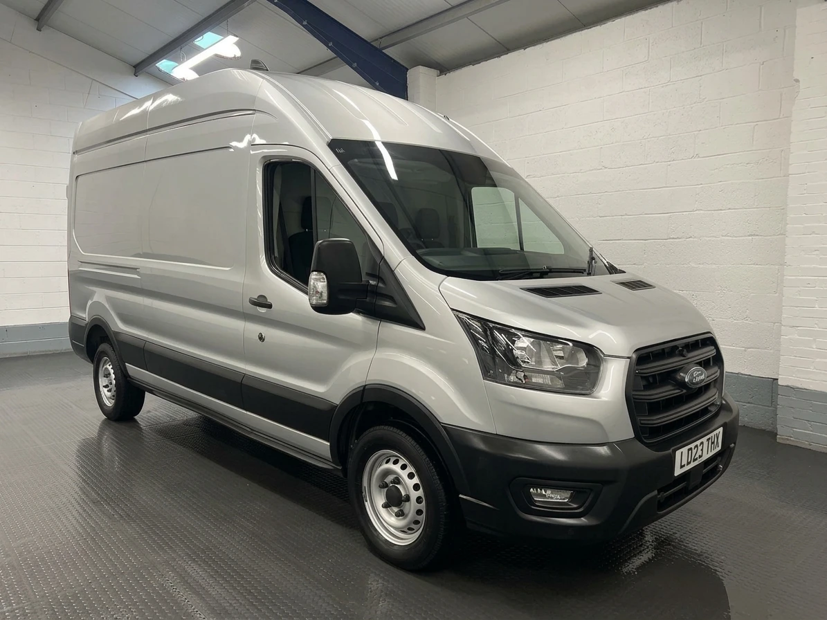 2023 Ford Transit High Roof Panel Van — front three-quarter view