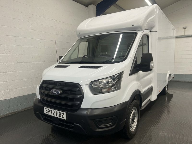 2022 Ford Transit Luton Low Loader Van — front three-quarter view
