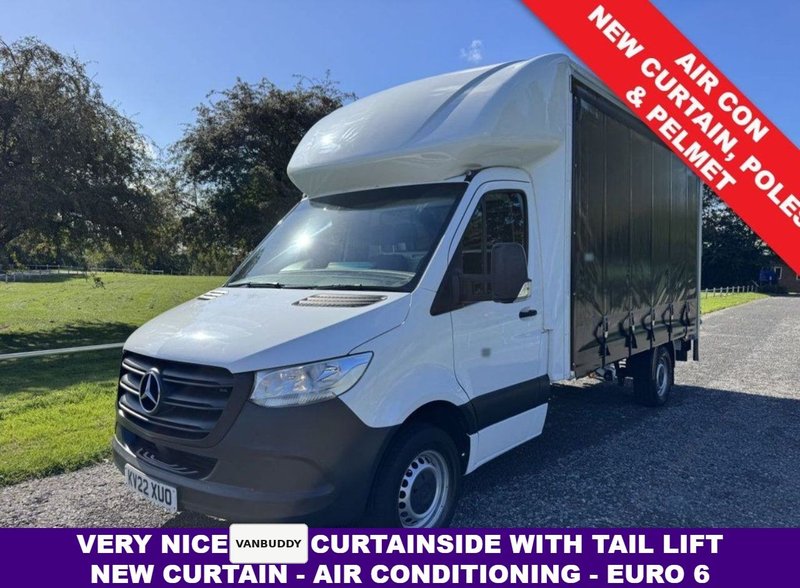 2022 Mercedes-Benz Sprinter CurtainSider Van — front three-quarter view