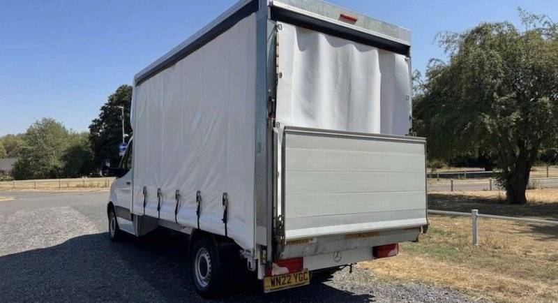 2022 Mercedes-Benz Sprinter CurtainSider Van — rear three-quarter view