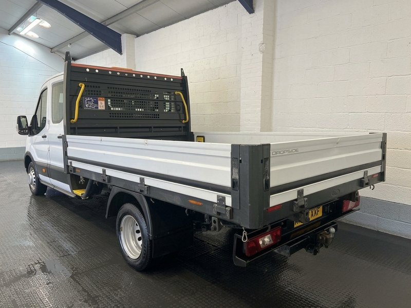 2022 Ford Transit Double Cab Dropside Van — rear three-quarter view