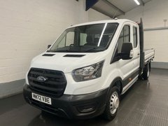 2022 Ford Transit Double Cab Dropside Van — front three-quarter view