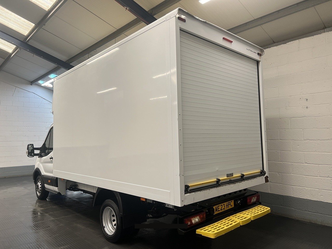 2023 Ford Transit Luton Box Van — rear three-quarter view