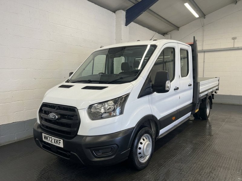 2022 Ford Transit Double Cab Dropside Van — front three-quarter view