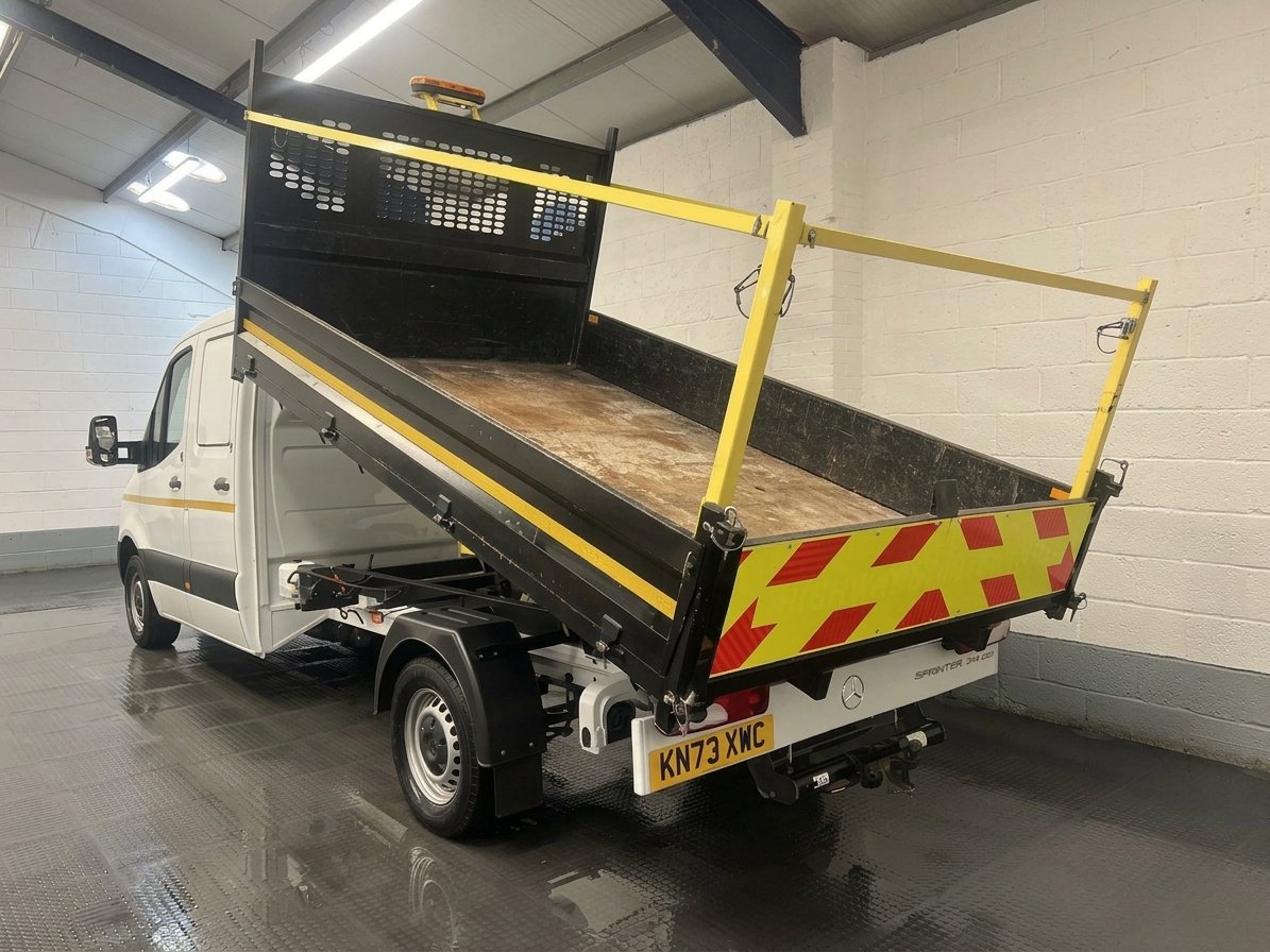 2023 Mercedes-Benz Sprinter Tipper Van — rear three-quarter view