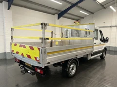 2023 Ford Transit Double Cab Dropside Van — rear three-quarter view