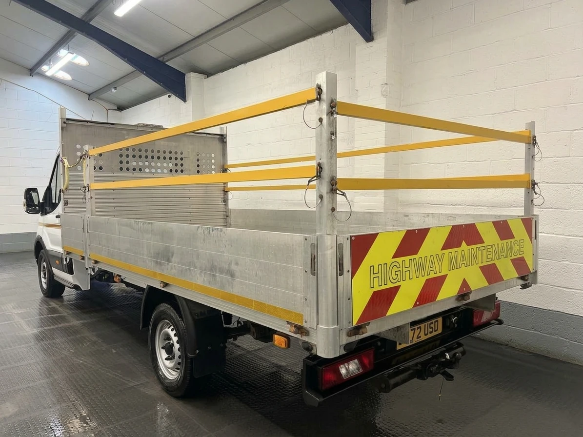 2022 Ford Transit Dropside Van — rear three-quarter view