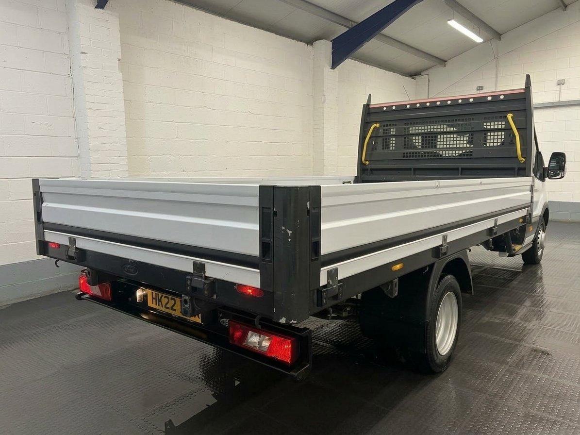2022 Ford Transit Dropside Van — rear three-quarter view