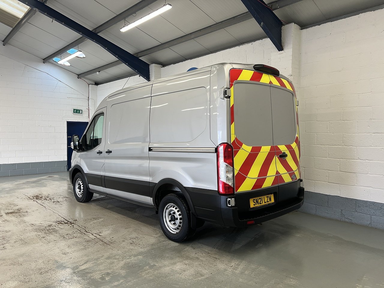 2021 Ford Transit Panel Van — rear three-quarter view