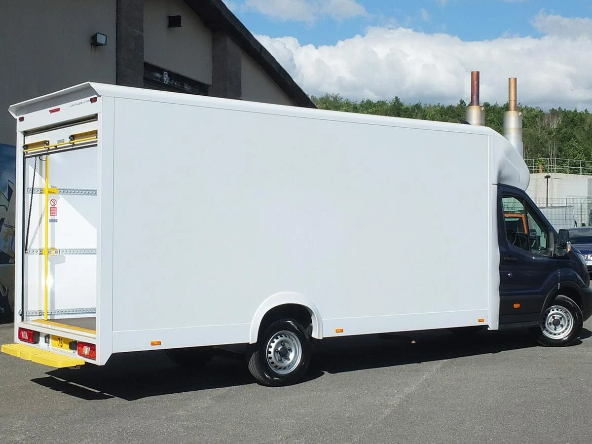 2025 Ford Transit Luton Low Loader Van — rear three-quarter view
