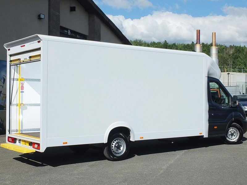 2025 Ford Transit Luton Low Loader Van — rear three-quarter view