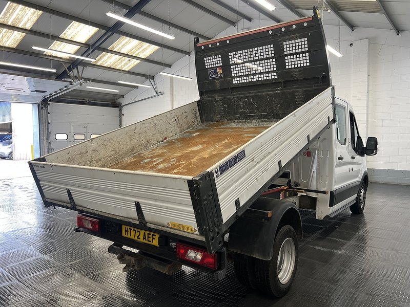 2022 Ford Transit Double Cab Tipper Van — rear three-quarter view