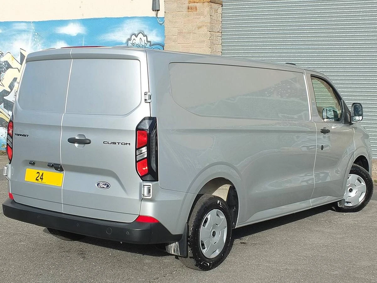 2024 Ford Transit Custom Panel Van — rear three-quarter view