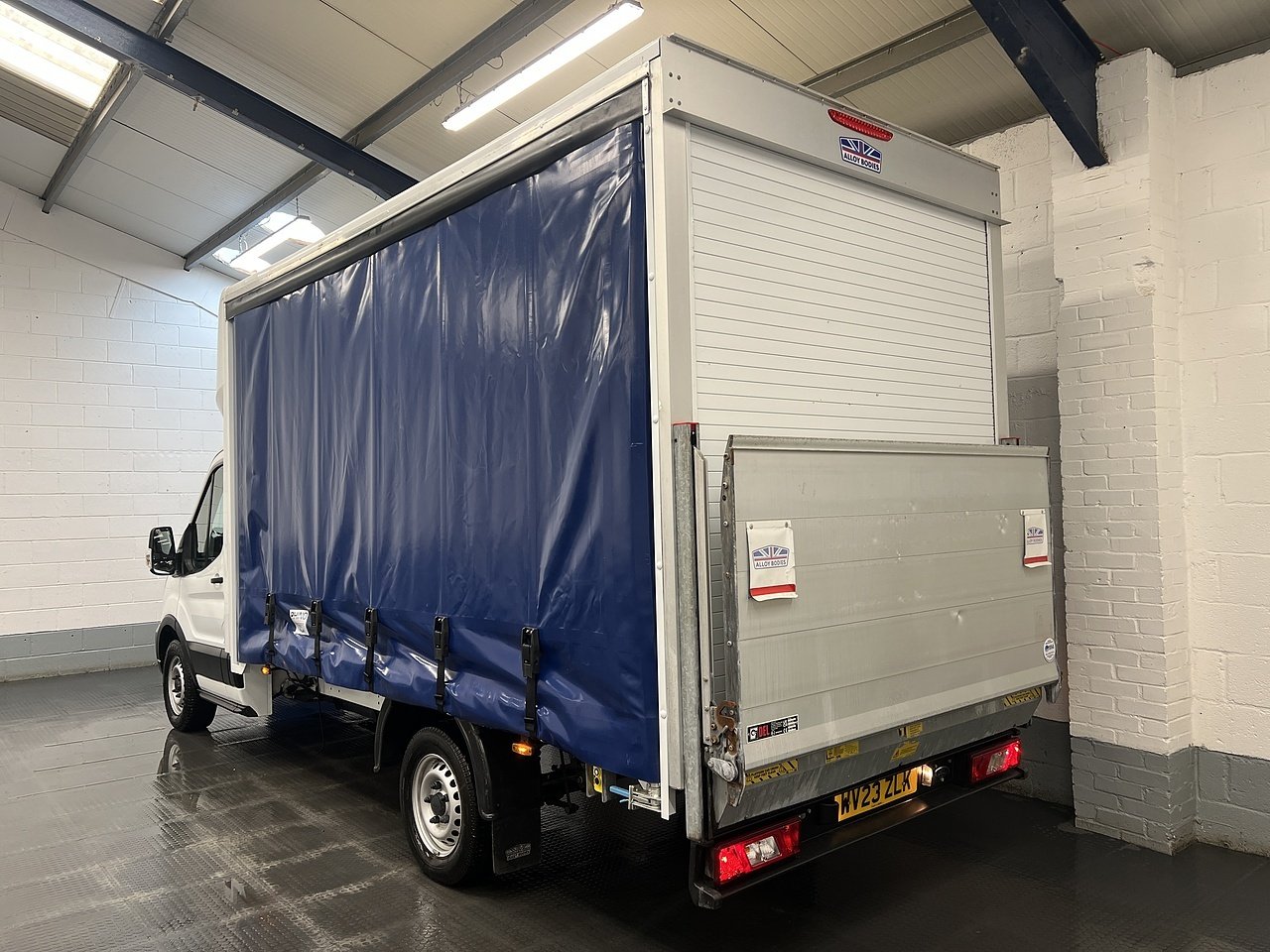 2023 Ford Transit CurtainSider Van — rear three-quarter view