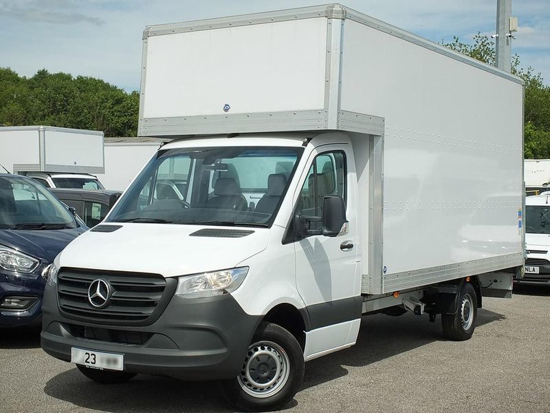 2023 Mercedes-Benz Sprinter Luton Box Van — front three-quarter view
