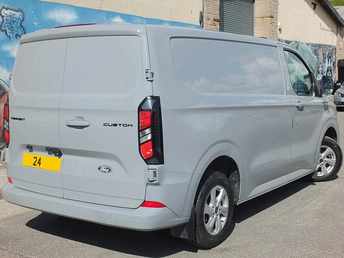 2024 Ford Transit Custom Panel Van — rear three-quarter view