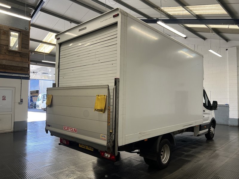 2022 Ford Transit Luton Box Van — rear three-quarter view
