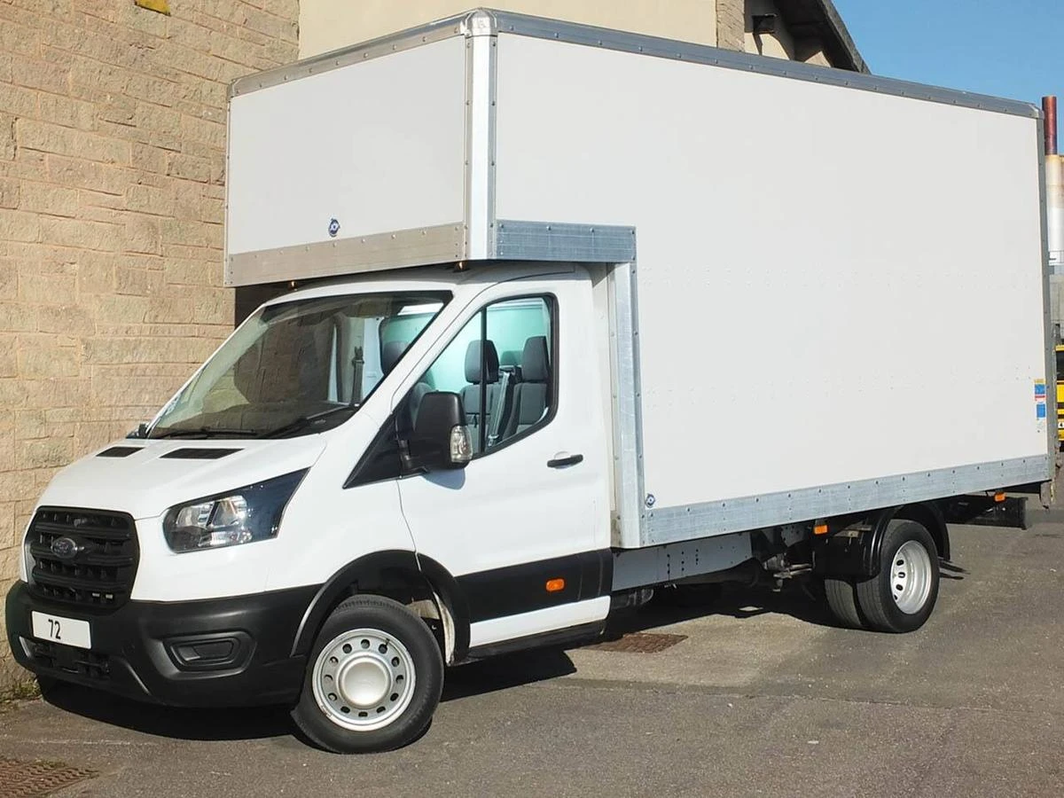 2022 Ford Transit Luton Box Van — front three-quarter view
