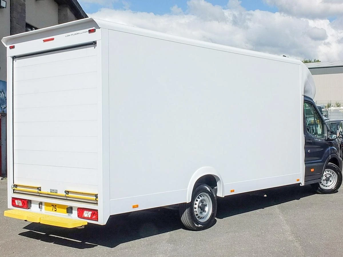 2025 Ford Transit Luton Low Loader Van — rear three-quarter view