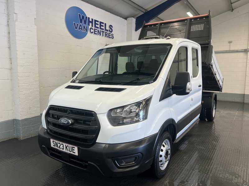 2023 Ford Transit Double Cab Tipper Van — front three-quarter view