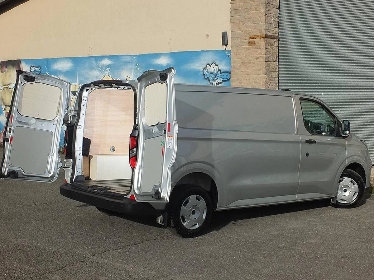 2024 Ford Transit Custom Panel Van — rear three-quarter view