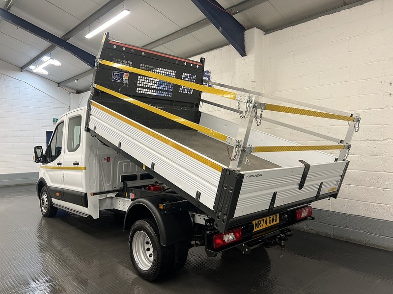 2024 Ford Transit Double Cab Tipper Van — rear three-quarter view