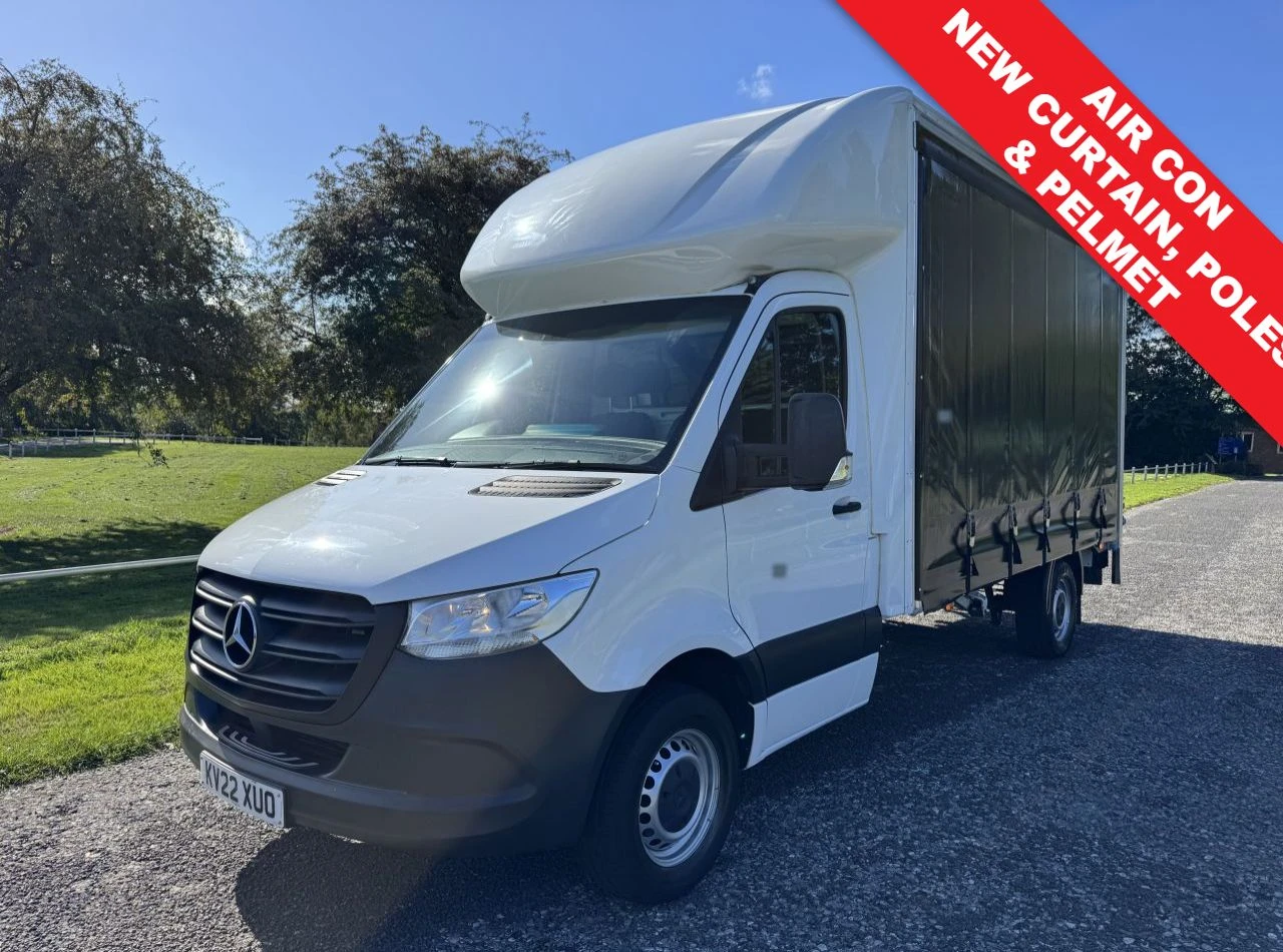 2022 Mercedes-Benz Sprinter CurtainSider Van — front three-quarter view