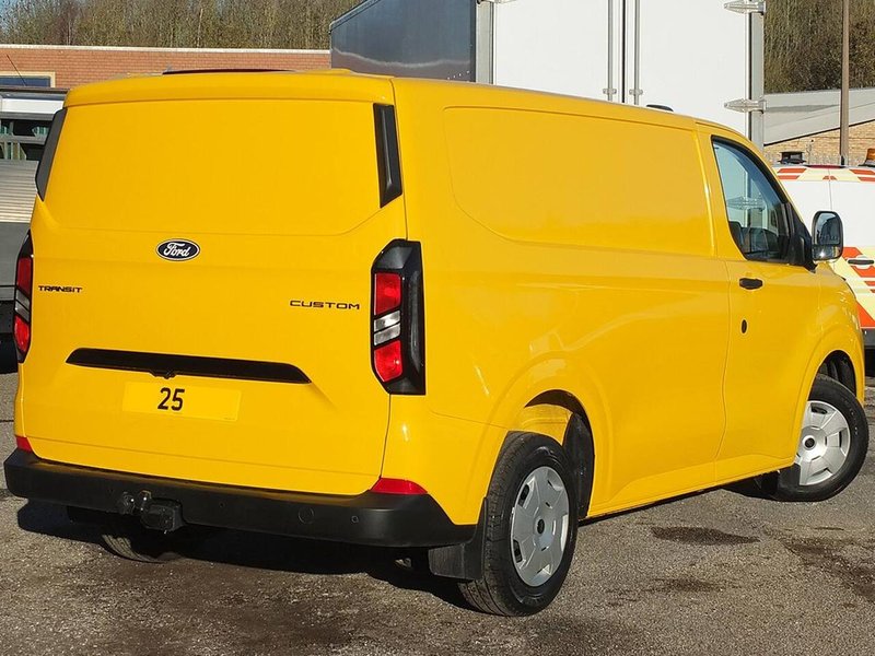2025 Ford Transit Custom Panel Van — rear three-quarter view